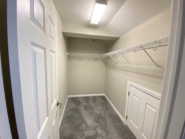 Spacious walk in closet.